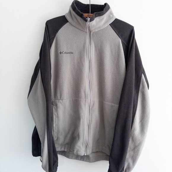 COLUMBIA Fleece INTERCHANGE SMALL Men grey soft zip up - Picture 1 of 7